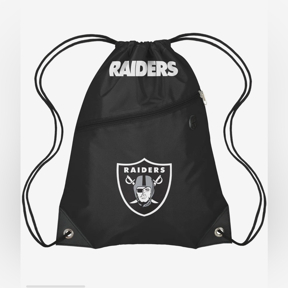Foco ~ Las Vegas Raiders Pocket Drawstring Backpack
